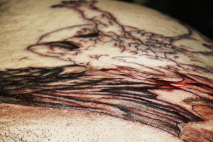 Tattooing on skin differs from drawing on paper by color, absorbency and sometimes blood. An experienced tattoo artist will understand how to adapt each tattoo specific to the individual receiving it.